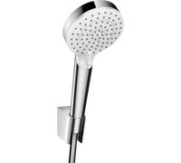 ensemble porte-douche Crometta Vario EcoSmart avec flexible de douche 125 cm, blanc/chrome, 26693400