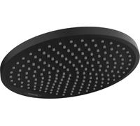 hansgrohe Crometta S - Douche de tête économie d'eau 6,5 l/min (EcoSmart), Douche pluie ronde (240mm), Pommeau de douche avec 1 type de jet pour montage au mur/plafond, Noir mat, 26724670