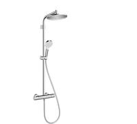Hansgrohe Crometta S240 Vario Showerpipe système de douche thermostatique douche de tête Crometta S 240 Rain bras de douche longueur 350 mm douchette Crometta Vario flexible de douche chrome 26781000