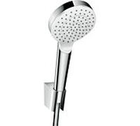 ensemble porte-douche Crometta 1 jet EcoSmart avec flexible de douche 125 cm, blanc/chrome, 26568400