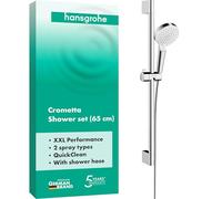 hansgrohe Crometta Set de douche Vario avec barre Unica'Croma 65 cm, blanc/chromé, 26532400