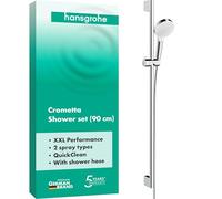 hansgrohe Crometta Set de douche Vario avec barre Unica'Croma 90 cm, blanc/chromé, 26536400