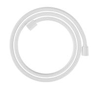 hansgrohe Designflex - Flexible de douche textile universel 1,60 m, tuyau de douche avec protection anti-pliure et écrou tournant anti-torsion, avec joints d'étanchéité, Blanc mat