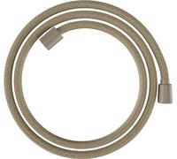 hansgrohe Designflex Planet Edition Tuyau de douche universel en textile, 1,60 m, avec protection anti-torsion, flexible avec protection anti-torsion, avec joints d'étanchéité, sable