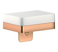 hansgrohe Distributeur de lotion Axor 42819140 avec étagère, verre, bronze brossé