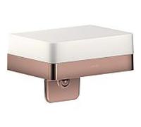 hansgrohe Distributeur de lotion Axor 42819300 avec étagère, verre, or rouge poli