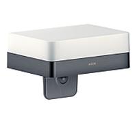 Hansgrohe Distributeur de lotion AXOR 42819340 avec étagère, verre, chrome noir brossé