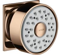 Hansgrohe douche d'appoint 1 jet rosette carrée, Coloris: Rouge poli or