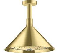 hansgrohe AXOR Starck ShowerSelect 240 Douche à 2 jets avec raccordement au plafond, 26022950, Couleur: laiton brossé