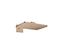 hansgrohe Douche de tête Axor 35280310 avec bras de douche, rosace carrée, or rouge brossé