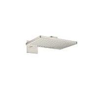 hansgrohe Douche de tête Axor 35280800 avec bras de douche, rosace carrée, optique inox