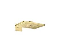 hansgrohe Douche de tête Axor 35282950 avec bras de douche, rosace carrée, laiton brossé