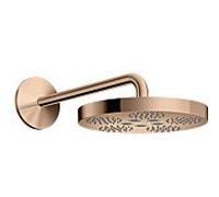 hansgrohe douche de tête Axor One 48491300 avec bras de douche, 1jet, or rouge poli