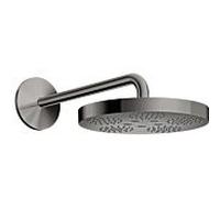 hansgrohe douche de tête Axor One 48491330 avec bras de douche, 1jet, chrome noir poli