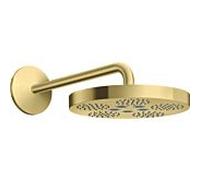 hansgrohe AXOR One Pomme de douche 280 1 jet avec bras de douche, 48491, Coloris: laiton brossÃ© - 48491950