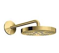 Hansgrohe Douche de tête Axor One 48491990 avec bras de douche, 1 jet – Optique or poli