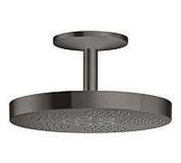 hansgrohe douche de tête Axor One 48493340 avec raccordement au plafond, 1jet, chrome noir brossé