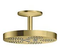 Hansgrohe Pomme de tête Axor One 28,2x28,2 cm ronde - 1 jet, raccord plafond, laiton brossé 48493950