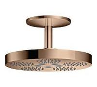 Hansgrohe Douche de tête Axor One 48494300, 2 jets, avec raccordement au plafond, or rouge poli