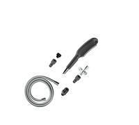 Hansgrohe Douche extérieure pour animaux domestiques avec 3 pulvérisations de fourrure, patte, jet de jambe, connexion rapide, noir, 04974670