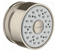 Hansgrohe douche d'appoint 1 jet rosette ronde, Coloris: Nickel brossÃ© - 28464820