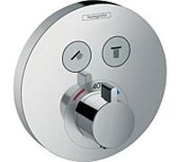 hansgrohe Douche Select S thermostat 15743000 thermostat encastré, pour 2 Verbraucher , 2 Verbraucher