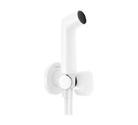 hansgrohe Douchette bidette S avec 1 type de jet économie d'eau (EcoSmart), incl. clapet anti-retour, support et tuyau de douche 1,25 m, pour eau froide, Blanc mat, 29230700