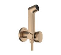 hansgrohe Douchette bidette S avec 1 type de jet économie d'eau (EcoSmart), incl. clapet anti-retour, support et tuyau de douche 1,25 m, pour eau froide, Bronze brossé, 29230140
