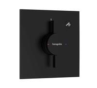 hansgrohe DuoTurn E - Mitigeur de douche encastré, Robinet douche carré 1 sortie, Mitigeur monocommande pour iBox universal 2, Noir mat, 75617670