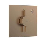 hansgrohe DuoTurn E - Mitigeur de douche encastré, Robinet douche carré 1 sortie, Mitigeur monocommande pour iBox universal 2, Bronze brossé, 75617140
