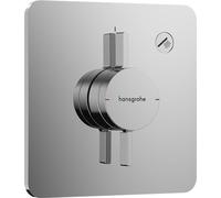 hansgrohe DuoTurn Q - Mitigeur de douche encastré, Robinet douche 1 sortie, Mitigeur monocommande pour iBox universal 2, Chromé, 75614000