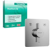 hansgrohe DuoTurn Q - Mitigeur de douche encastré, Robinet douche 2 sorties, Mitigeur monocommande pour iBox universal 2, Chromé, 75414000