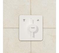 Hansgrohe Mitigeur encastré DuoTurn Q 75414700 pour 2 utilisateurs, blanc mat