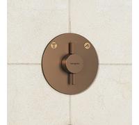 Hansgrohe Mitigeur encastré DuoTurn S 75418140 – 2 fonctions, 2 sorties – Bronze brossé