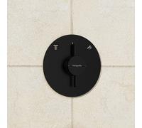 Hansgrohe Mitigeur de douche encastré DuoTurn S – Robinet rond 2 sorties, monocommande, Noir mat