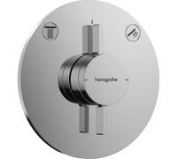 hansgrohe DuoTurn S Mitigeur, encastré, 2 consommateurs, 2 fonctions, rosace ronde, 75418000, Couleur: chrome