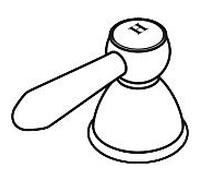 hansgrohe poignée à Axor Carlton eau chaude chromé 17295120 chromé / porcelaine