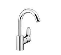 hansgrohe Ecos HG Ecos Mitigeur Lavabo bec pivotant, chromé, 14085000 | robinet avec hauteur de bec 190 mm, bec pivotant 120°, jet volumineux (AirPower), max. 5 l/min, faciles à nettoyer, 14085000