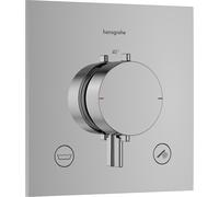 Hansgrohe Thermostat encastré Ecostat Comfort E – 2 consommateurs, sécurité intégrée – Chrome
