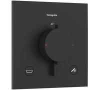 Hansgrohe Thermostat douche encastré Ecostat Comfort E 33716670 – SafetyStop 40 °C, 2 consommateurs