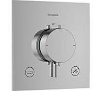 Thermostatique encastré Hansgrohe Ecostat Comfort E 33716000, pour 2 sorties, 23 l/min, EN 1717, chromé