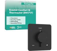 hansgrohe Ecostat Comfort Q 33717670 Thermostat encastré pour 2 Fonctions avec Combinaison de sécurité intégrée Selon EN1717 Noir Mat