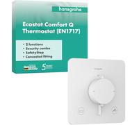 hansgrohe Ecostat Comfort Q 33717700 Thermostat encastré pour 2 Fonctions avec Combinaison de sécurité intégrée Selon EN1717 Blanc Mat