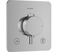 hansgrohe Ecostat Comfort Q 33713000 Thermostat de douche encastré avec verrouillage de sécurité (SafetyStop) à 40 °C, thermostat pour douche, mitigeur pour 2 consommateurs, chromé
