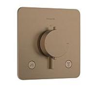hansgrohe Ecostat Comfort Q Thermostat encastré pour 2 consommateurs, 33713140, Couleur: Bronze brossé
