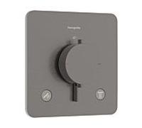 Hansgrohe Ecostat Comfort Q - thermostat encastré - 2 fonctions - chrome noir brossé (anthracite) 33713340