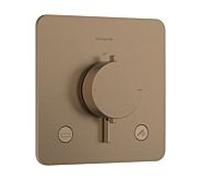 hansgrohe Ecostat Comfort Q Thermostat 33717140 encastré, pour 2 Verbraucher , 23 l/min, EN 1717, bronze brossé
