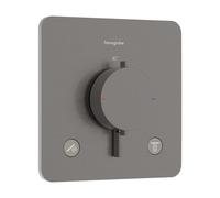 Hansgrohe Ecostat Comfort Q - thermostat encastré - 2 fonctions - chrome noir brossé (anthracite) 33713340