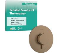 hansgrohe Ecostat Comfort S thermostat encastré pour 1 consommateur, 33714140, Couleur: Bronze brossé