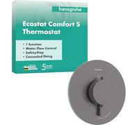 hansgrohe Ecostat Comfort S thermostat encastré pour 1 consommateur, 33714340, Couleur: Chrome noir brossé